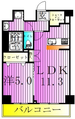 グランカミーユ江北 間取り図