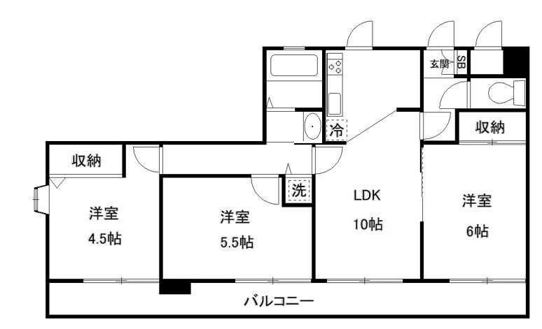 ベルトピア馬橋 501号室 間取り