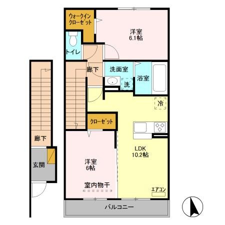 エスポワール（上本郷） 202号室 間取り