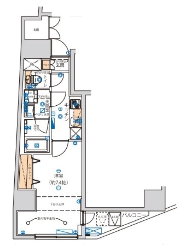 フェルクルールプレスト三ノ輪駅前 間取り図
