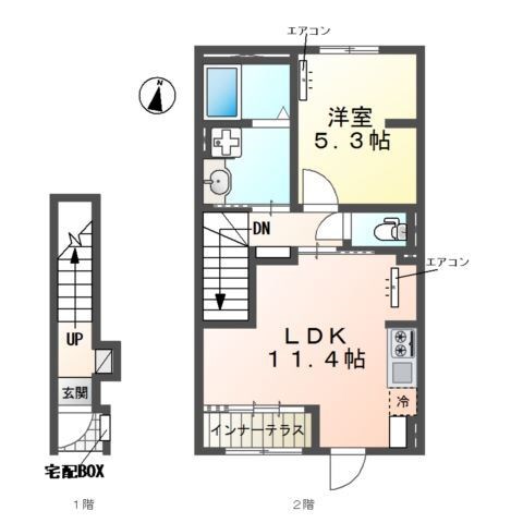 (仮称)　野々下1丁目アパート 間取り
