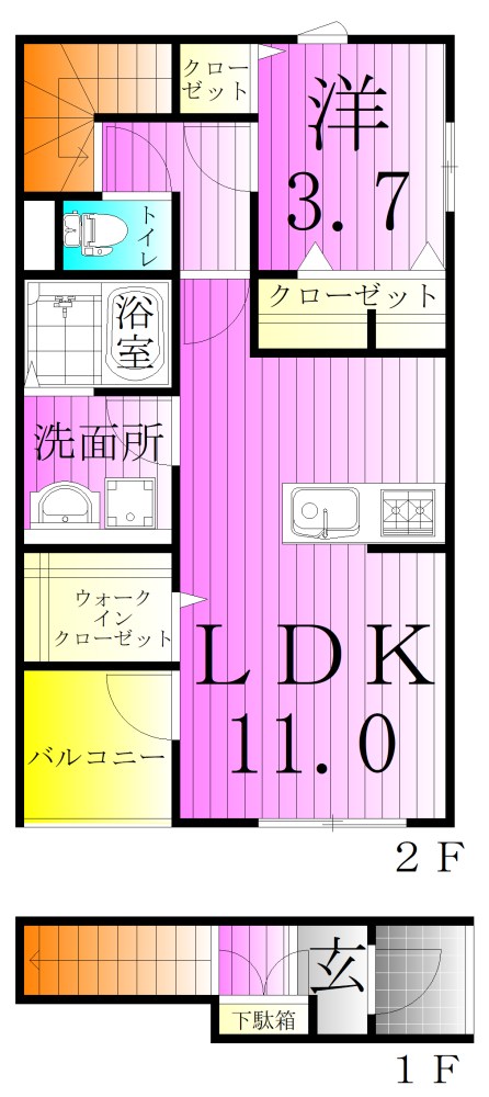 リーブルファイン足立南花畑 間取り図