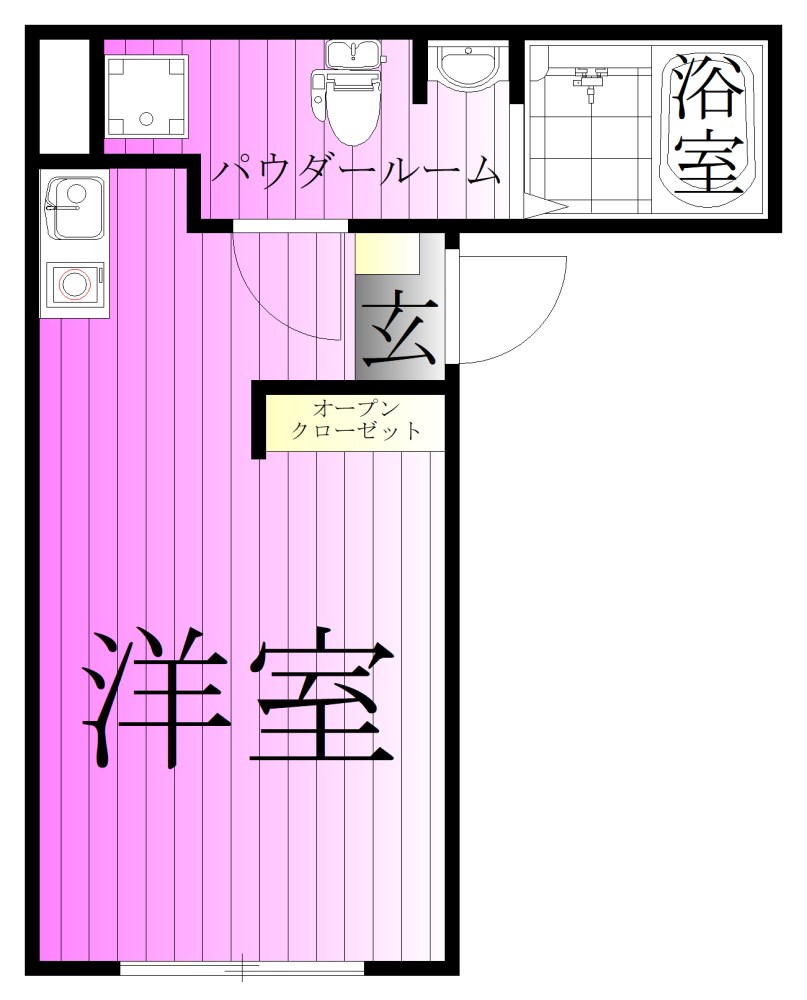 亀有新築(仮) 間取り図