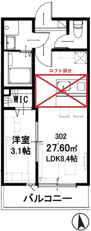 アヴニール 302号室 間取り