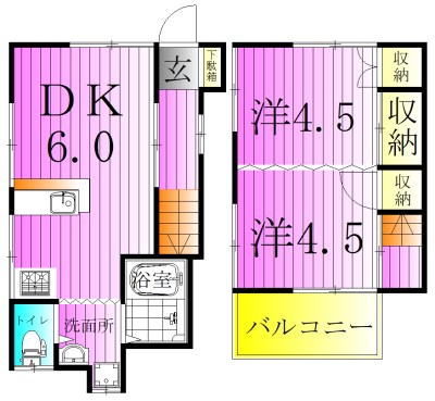 北千住川田貸家 間取り図