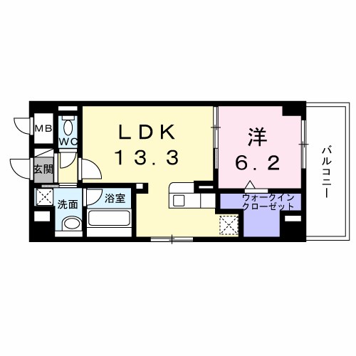 Ｙ&rsquo;ｓ　ＳＴＡＴＥ　天王台 203号室 間取り
