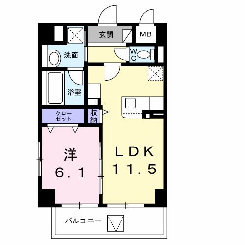 Ｙ&rsquo;ｓ　ＳＴＡＴＥ　天王台 307号室 間取り