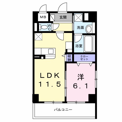 Ｙ&rsquo;ｓ　ＳＴＡＴＥ　天王台 404号室 間取り
