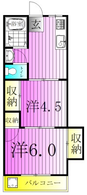 上原コーポ 間取り図