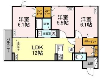 グラナーデ扇Ⅲ 間取り図