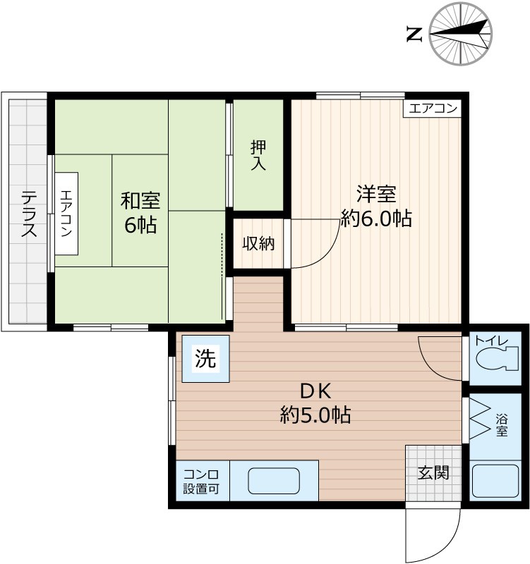 パレスハイツ 103号室 間取り