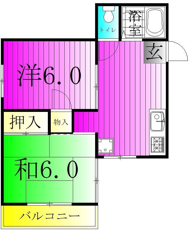 パレスハイツ 103号室 間取り