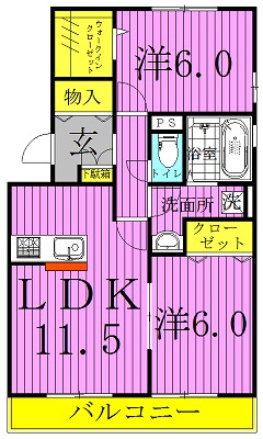 フローラルＡ 202号室 間取り