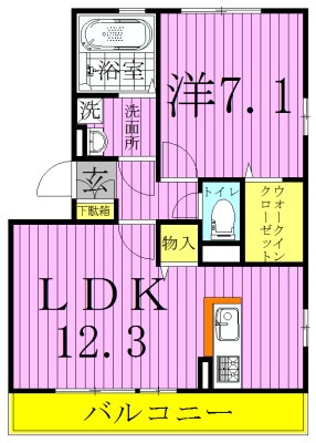シティ　オブ　フレグランスⅢ 303号室 間取り