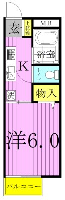 ヴェリガンドゥ 201号室 間取り