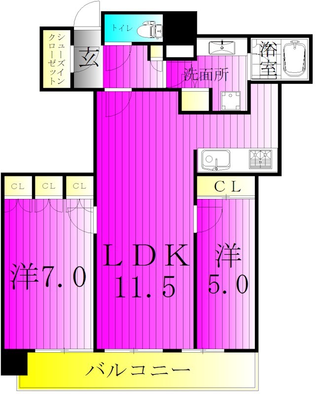 パークシティ柏の葉キャンパス　ザ・ゲートタワー　ウエスト 1612号室 間取り