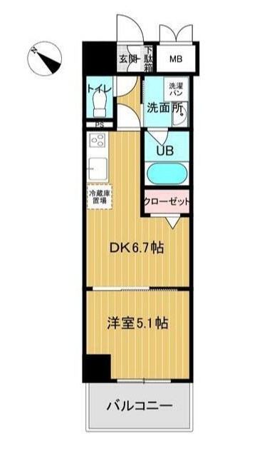 Luce　Ⅶ 1002号室 間取り