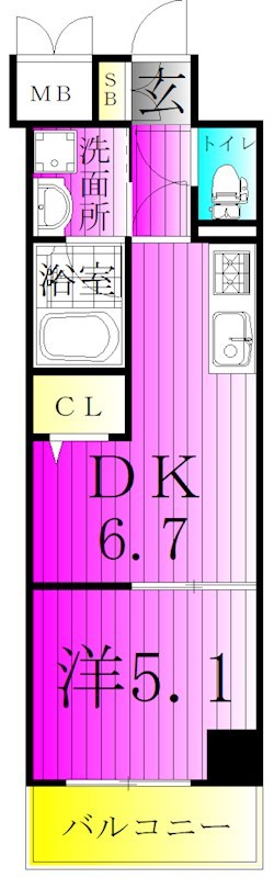 Luce　Ⅶ 403号室 間取り