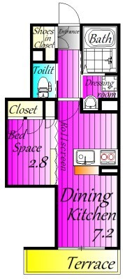 My　Style　松戸  102号室 間取り