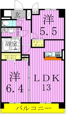 プラティーク六町 間取り図