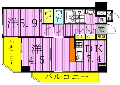 アンティニティ　アヤセ 間取り図