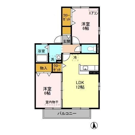 ハニービレッジ 201号室 間取り