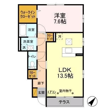 クリアシーズンズＣ 105号室 間取り
