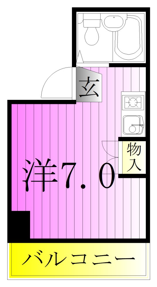 湯田コーポ 間取り図