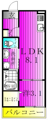 ASJ南流山 204号室 間取り