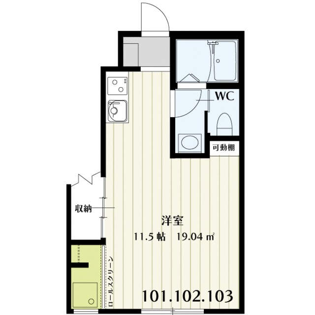 ＳＫリデンテ馬込沢 102号室 間取り
