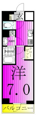 N-stage松戸 118号室 間取り