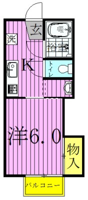 シャトルオークスA 205号室 間取り