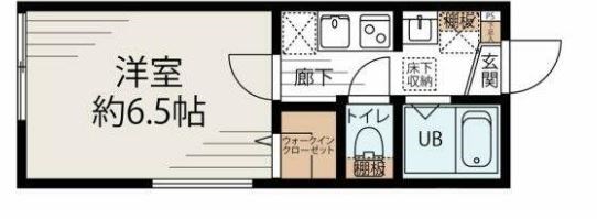 モカテラス松戸 201号室 間取り