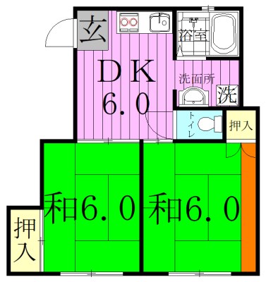 フラットエス 105号室 間取り