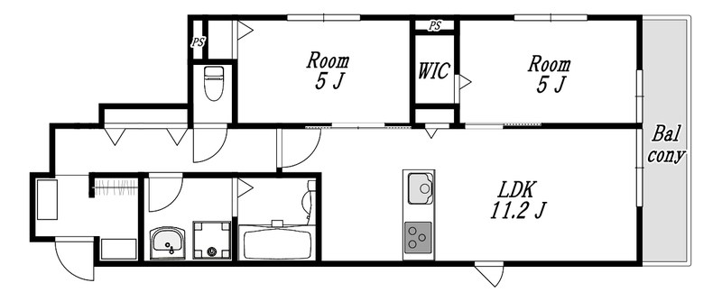 クレストパレス初石 103号室 間取り