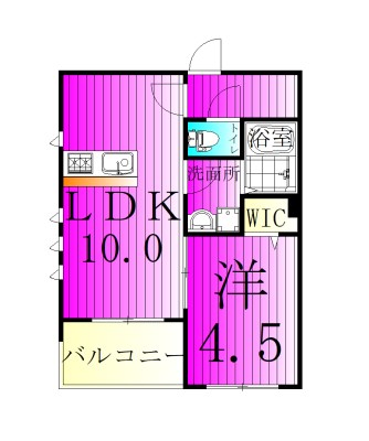 クレストパレス初石 304号室 間取り