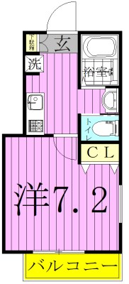 クレシア北松戸 101号室 間取り