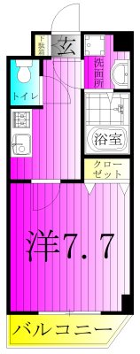 PREFERRED KASHIWA～プリファード柏～ 403号室 間取り