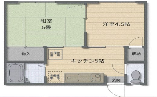 パールハイツ 101号室 間取り
