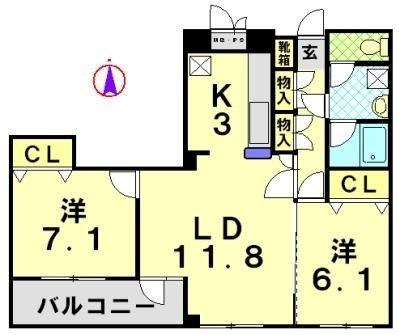 セレーノ.ｍ 702号室 間取り