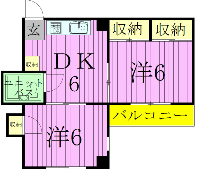 ジュネパレス新松戸第７ 402号室 間取り