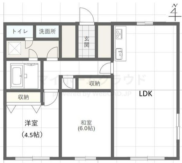 プエンテアルト 401号室 間取り
