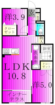 ウェストビレッヂⅠ 103号室 間取り