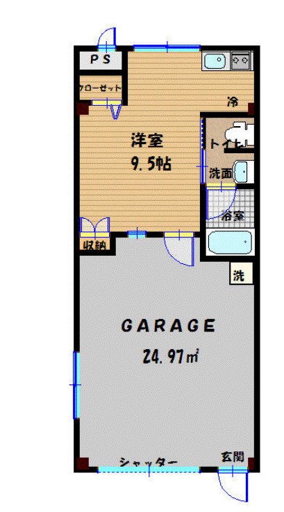 シティハイムイグサⅥ  101号室 間取り