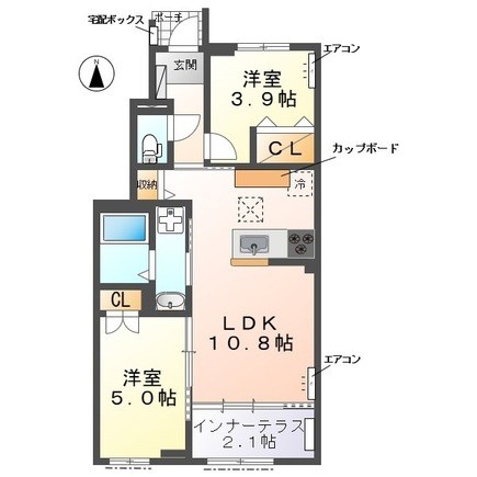 ウェストビレッヂⅠ 105号室 間取り