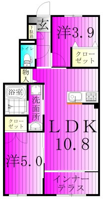 ウェストビレッヂⅠ 105号室 間取り