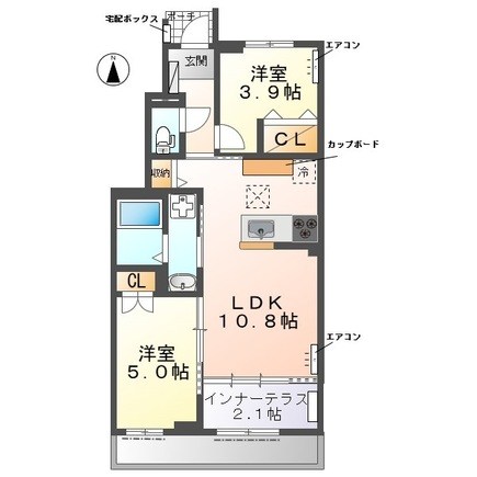 ウェストビレッヂⅡ 102号室 間取り