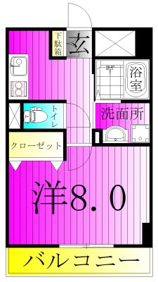 アルバ南柏 508号室 間取り