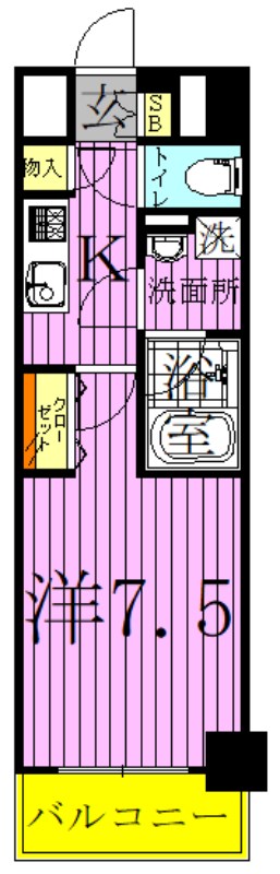 ライジングプレイス北千住 間取り図