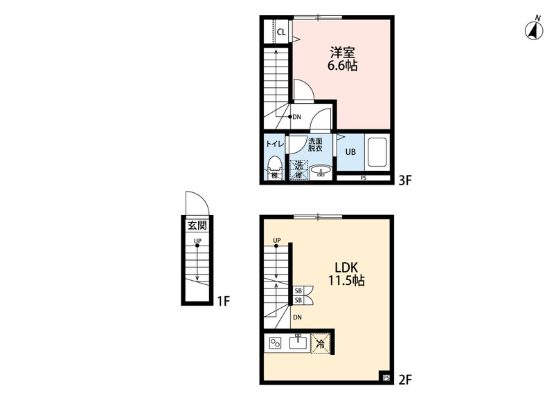 津川サンライト足立 間取り図